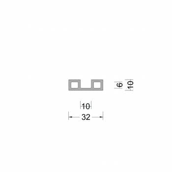 Gummi-B-Fenderprofil 32 x 10 mm