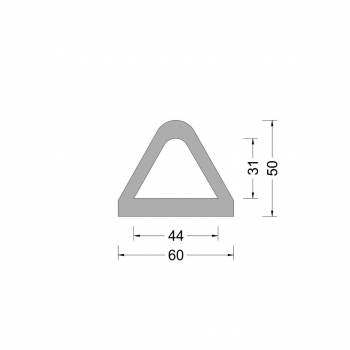 Gummi-Delta-Fenderprofil 60x50mm